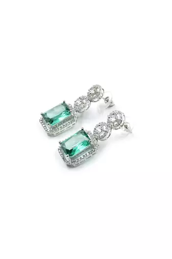 Classic crystalgreen ad earrings