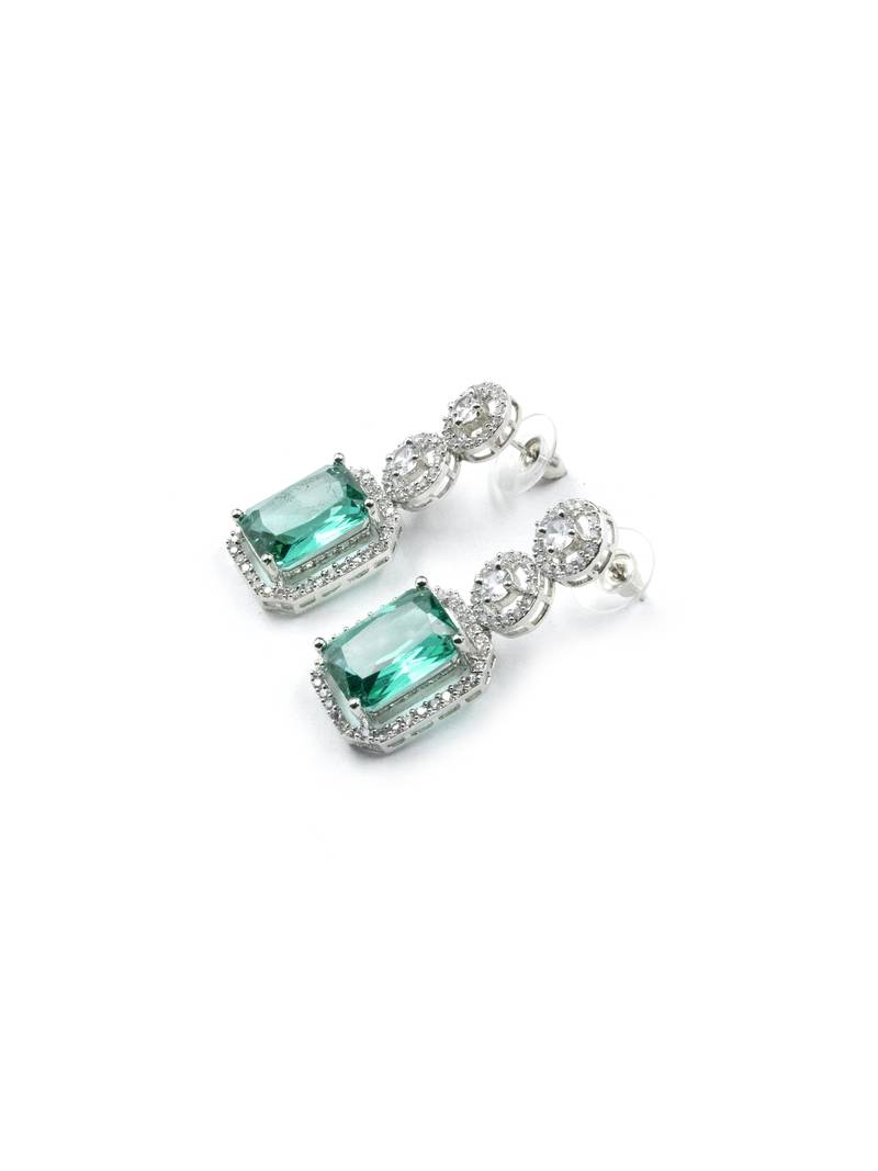 Classic crystalgreen ad earrings