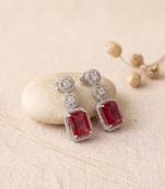 Classic red ad earrings