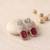Classic red ad earrings