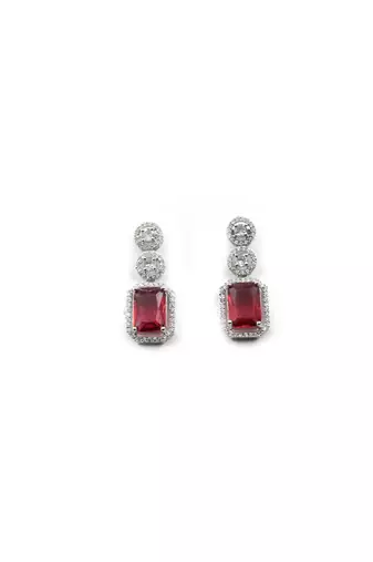 Classic red ad earrings