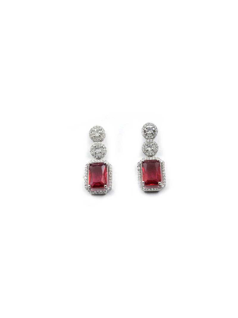 Classic red ad earrings