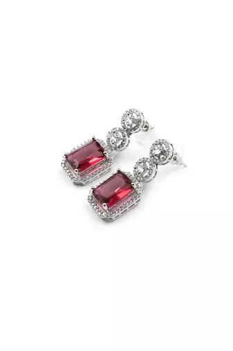 Classic red ad earrings