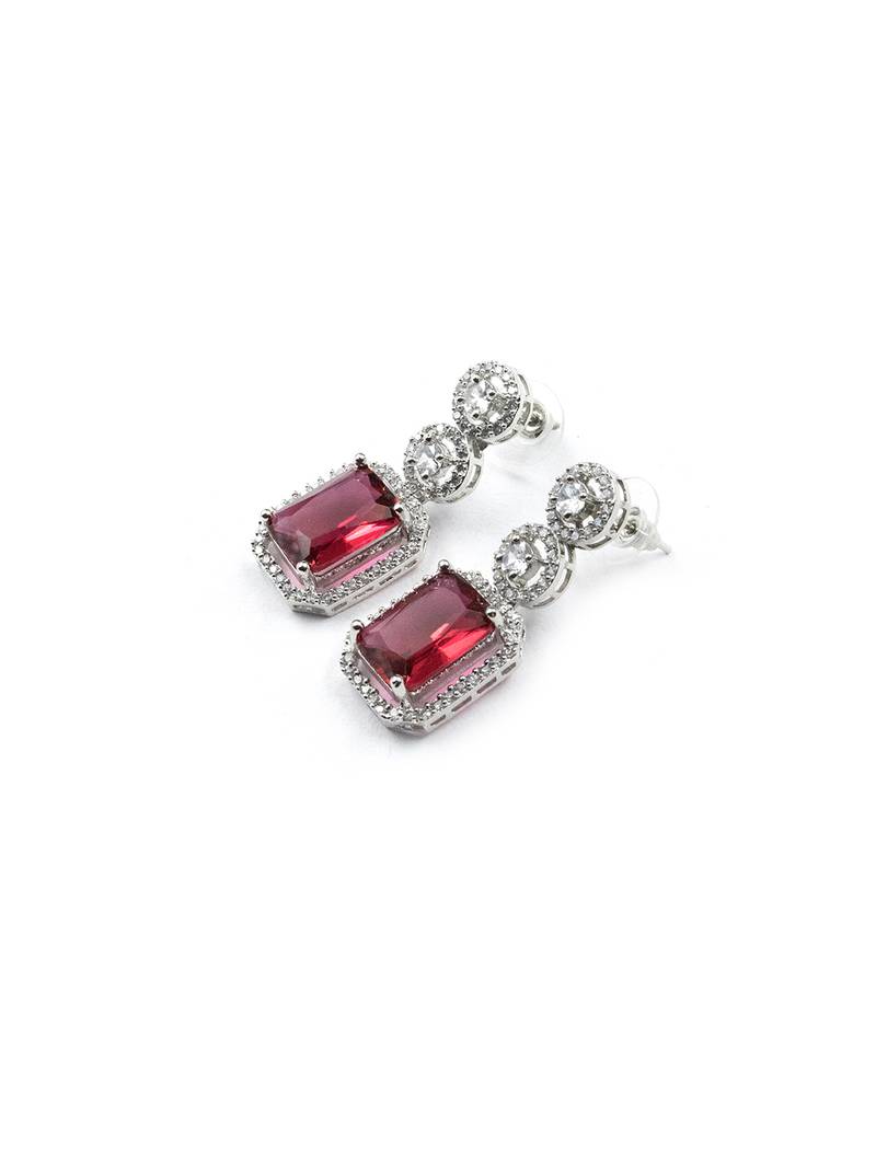 Classic red ad earrings