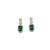 Classic green ad earrings