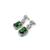 Classic green ad earrings