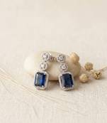 Classic blue ad earrings