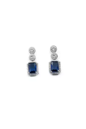 Classic blue ad earrings