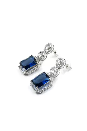 Classic blue ad earrings
