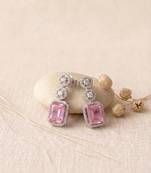 Classic crystalpink ad earrings