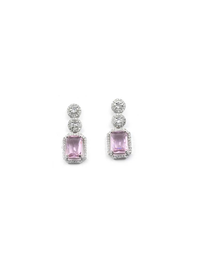 Classic crystalpink ad earrings