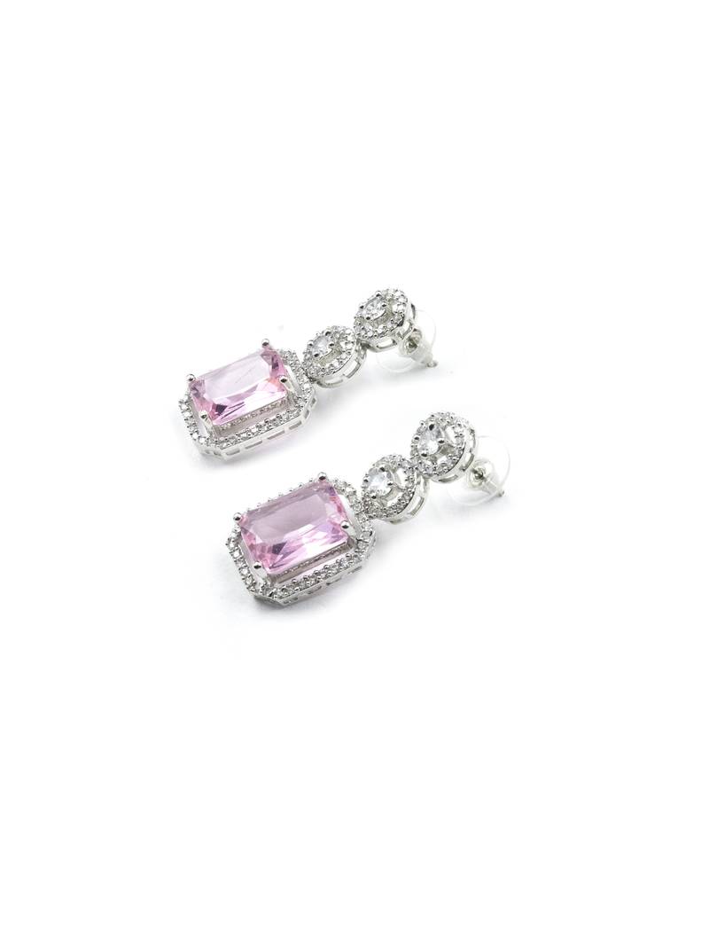 Classic crystalpink ad earrings