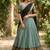 Seagreen Kanchi Cotton Zari Weaving Work Semi-stitched Lehenga Choli with Dupatta