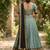 Seagreen Kanchi Cotton Zari Weaving Work Semi-stitched Lehenga Choli with Dupatta