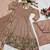 plus size beige embroidered anarkali gown set