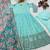 Sea Green Georgette Embroidered Long Kurti Set with Multicolour Dupatta