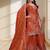 Orange fandy silk   party wear embroidery salwar  suit set