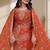 Orange fandy silk   party wear embroidery salwar  suit set