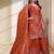 Orange fandy silk   party wear embroidery salwar  suit set