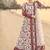 White and Maroon Faux Georgette Embroidered Gown Set with Organza Silk Dupatta