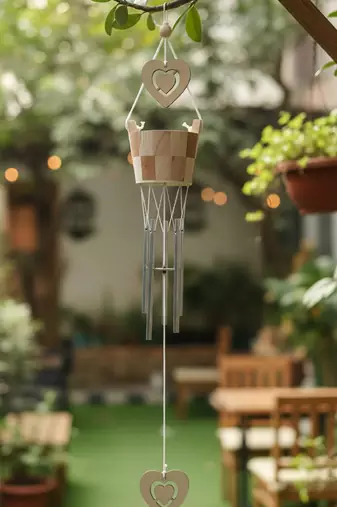 Hanging Wind Chime for Positive Energy for Home and Balcony Decor with Melody Sound (5 Pipes) (20 Inches Approx)