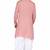 Dusty pink rayon kurta paired with white cotton dhoti style salwar