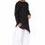 Black rayon kurta with white cotton dhoti style salwar