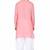 Pink rayon kurta with white cotton dhoti style salwar