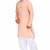 Peach rayon kurta paired with white cotton dhoti style salwar