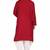 Maroon rayon kurta paired with white cotton dhoti style salwar