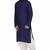 Blue rayon kurta paired with white cotton dhoti style salwar