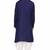 Blue rayon kurta paired with white cotton dhoti style salwar