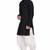 Black rayon kurta paired with white cotton dhoti style salwar