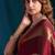 Maroon color satin silk with foil patta & zircon handwork border saree