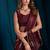 Maroon color satin silk with foil patta & zircon handwork border saree