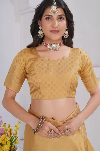 Yellow Pure Kanjeevaram Silk Rose Floral Woven Zari Design Saree With Blouse