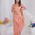 Peach Pure Kanjeevaram Silk Rose Floral Woven Zari Design Saree With Blouse
