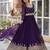 Purple faux blooming embroidered anarkali set with dupatta