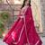 Pink faux blooming embroidered anarkali set with dupatta
