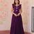 Purple faux blooming beads embroidered designer anarkali set