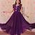 Purple faux blooming beads embroidered designer anarkali set