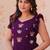 Purple faux blooming beads embroidered designer anarkali set