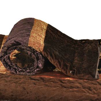 Jaipuri Brasso Floral Single Bed Velvet 1