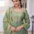 Sea green fendi crush embroidered sharara set with dupatta