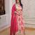 Pink russian silk embroidered anarkali set with dupatta