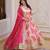 Pink russian silk embroidered anarkali set with dupatta