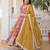 Multicolor russian silk embroidered anarkali set with dupatta