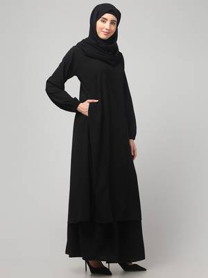 Burqa for Women and Girls Side pocket Black 3