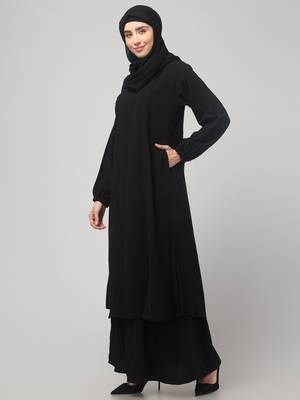Burqa for Women and Girls Side pocket Black 4