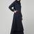 abaya Dress with Elasticated Sleeves made with Nida Matte Fabric - Knee length